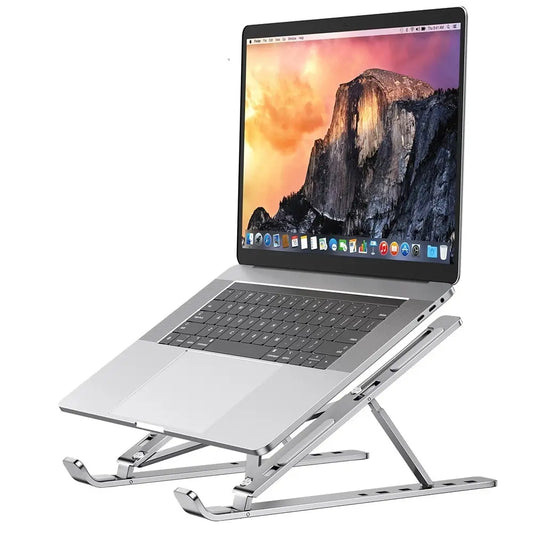 Portable Laptop Stand Aluminum Notebook Support Computer Bracket Macbook Air Pro Holder Accessories Foldable Lap Top Base For Pc - ShopMyNet