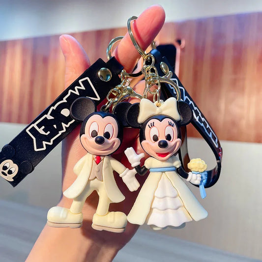 Disney Mickey Mouse Pendant Keychain Kawaii Mickey Minnie Cosplay Anime Keychain On Bags Sweet Girls Keychains Birthday Gifts - ShopMyNet