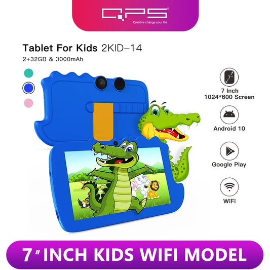 QPS Best Gift 7 inch Kids Tablet Children Pre-Installed Educational APP Android Tablet Pc for Boys Girls